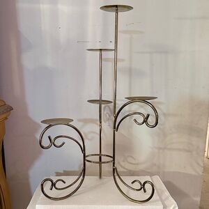 Vintage Brass Multi-Level Candle Holder